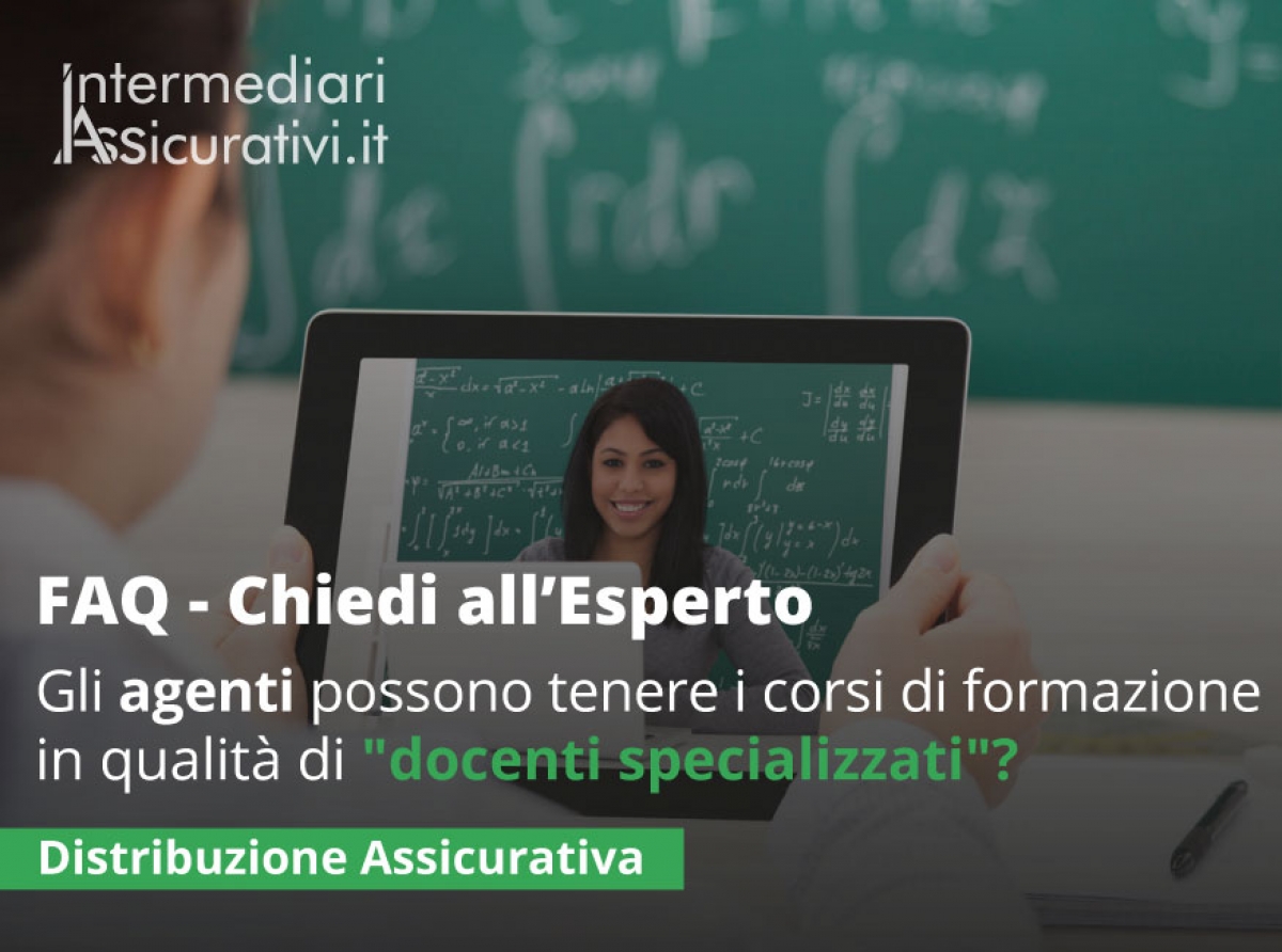 Gli agenti possono tenere i corsi di formazione e di aggiornamento professionale in qualità di "docenti specializzati"?